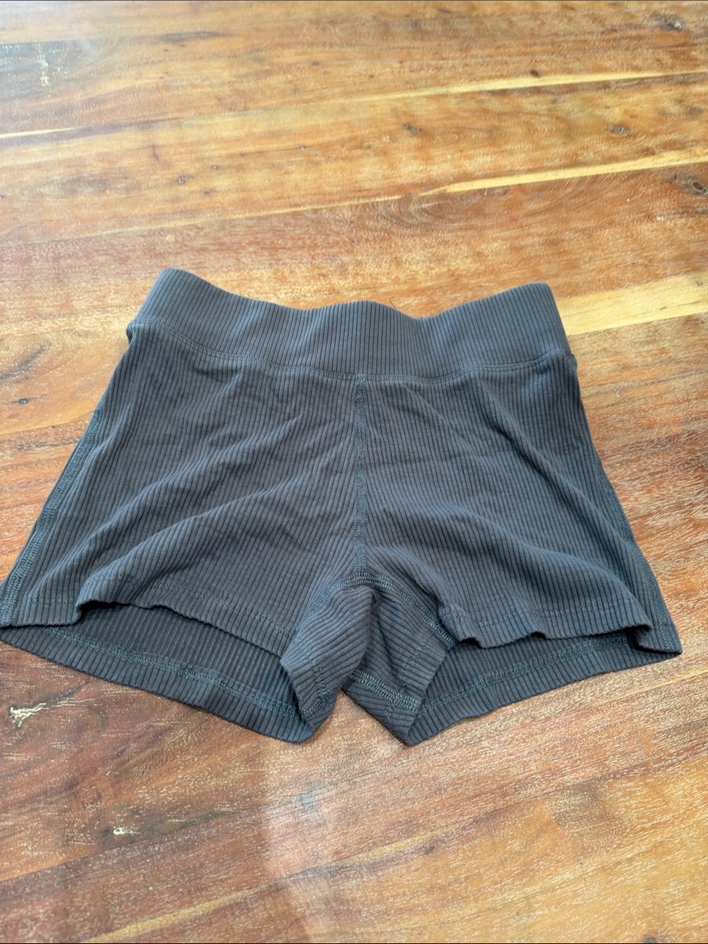 Tiger Friday ribbed  High-Waist Women's Shorts size Adult small — charcoal gray